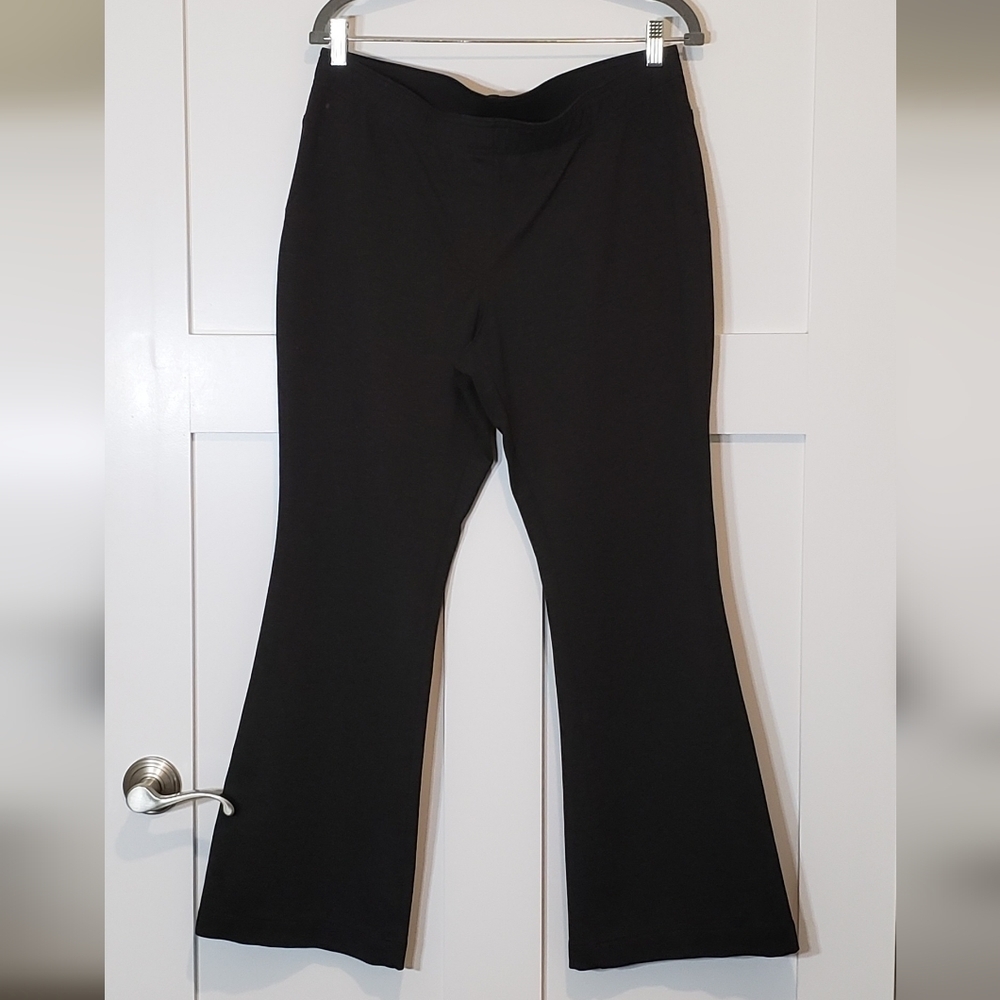 Chico's Pull On Pants With Stretch Charcoal Chicos Size 2/Large Short
